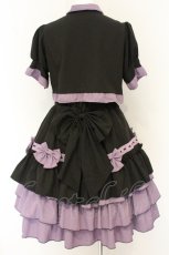 画像5: Xuandana Lolita / ボレロ付きビスチェデザインジャンパースカート  クロ×パープル O-26-06-07-038-LO-OP-OW-OS (5)