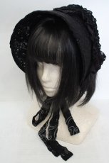 画像1: Hoshibako Works / サマーピクニック2wayボンネット  クロ O-26-06-07-062-LO-AC-IG-OS (1)