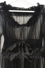 画像2: Vallee lys / Nocturne Tulle Cardigan カーディガン  ブラック O-26-06-07-009-GO-TO-YM-OS (2)