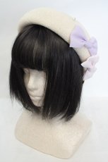 画像1: Emily Temple cute / パールリボンサマーベレー  ナチュラル×ピンク O-26-06-07-063-ET-AC-IG-OS (1)