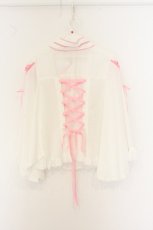 画像3: metamorphose / 着物合わせ風ブラウス  白*ピンク O-26-06-07-012-ME-BL-IG-OS (3)