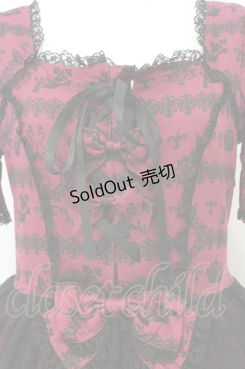 画像2: metamorphose / スワンボーダーロングワンピース  ワイン O-26-06-07-025-ME-OP-IG-OS (2)