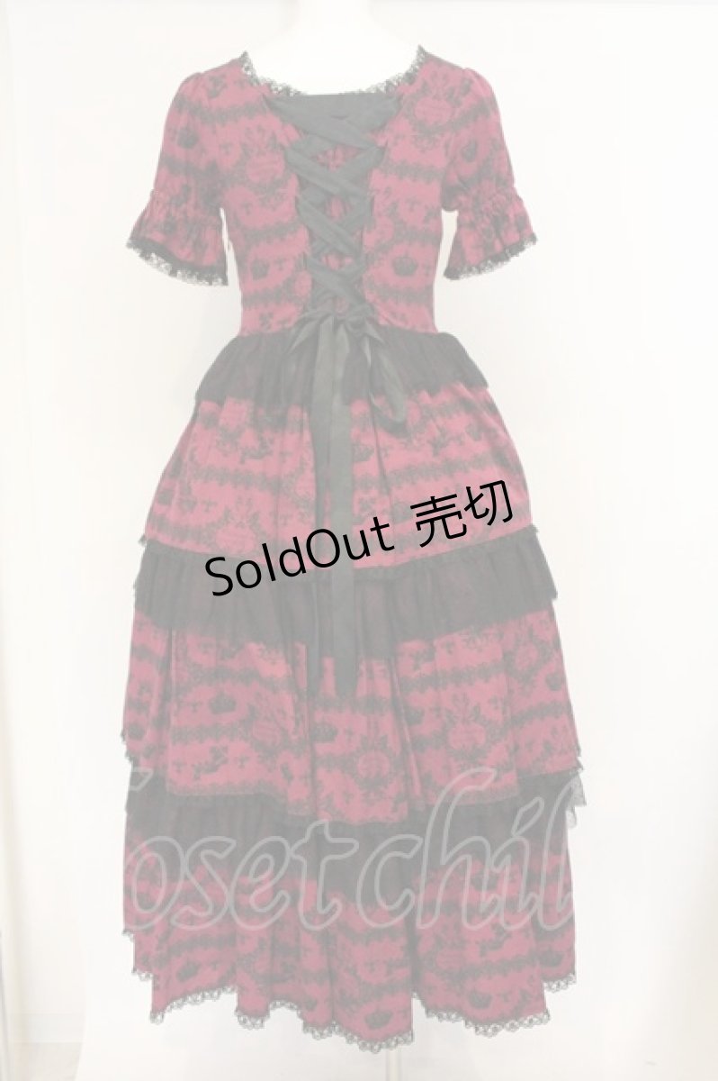 画像5: metamorphose / スワンボーダーロングワンピース  ワイン O-26-06-07-025-ME-OP-IG-OS (5)