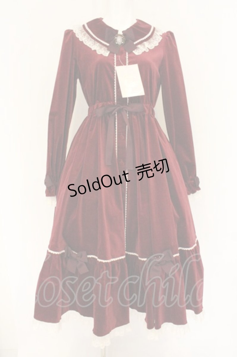 画像1: metamorphose / オリ‐ヴィアワンピース(別珍)  ワイン O-26-06-07-026-ME-OP-IG-OS (1)