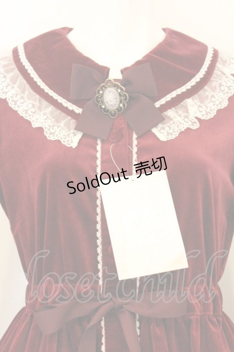 画像2: metamorphose / オリ‐ヴィアワンピース(別珍)  ワイン O-26-06-07-026-ME-OP-IG-OS (2)