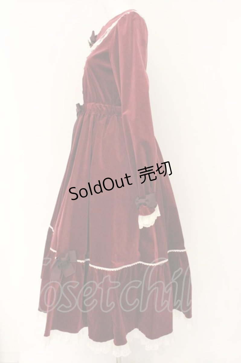画像4: metamorphose / オリ‐ヴィアワンピース(別珍)  ワイン O-26-06-07-026-ME-OP-IG-OS (4)