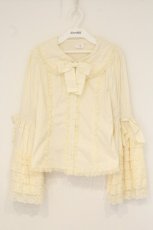 画像1: 梦孚子 / カヌレシャツ　ブラウス M キナリ O-26-06-08-028-LO-BL-OW-OS (1)