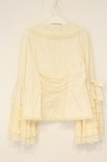 画像4: 梦孚子 / カヌレシャツ　ブラウス M キナリ O-26-06-08-028-LO-BL-OW-OS (4)