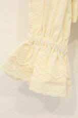 画像3: MIST夕霧工作室 / 綿レース丸襟ブラウス M キナリ O-26-06-08-029-LO-BL-OW-OS (3)