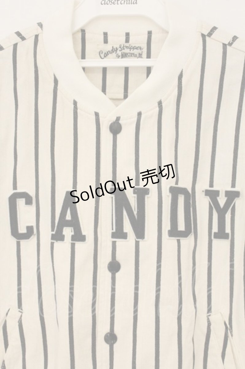 画像2: Candy Stripper / ロゴスタジャン 1 オフシロ O-26-06-08-037-PU-JA-OW-OS (2)