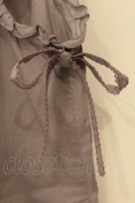 画像3: PINK HOUSE / 薔薇刺繍ピコフリルノースリーブブラウス  ラベンダー O-26-06-08-004-LO-BL-IG-OS (3)