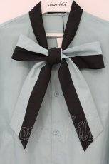 画像2: MILKBOY / BI COLOR BOW 七分袖シャツ  ブルーグリーンｘブラック O-26-06-08-045-MB-BL-YM-OS (2)