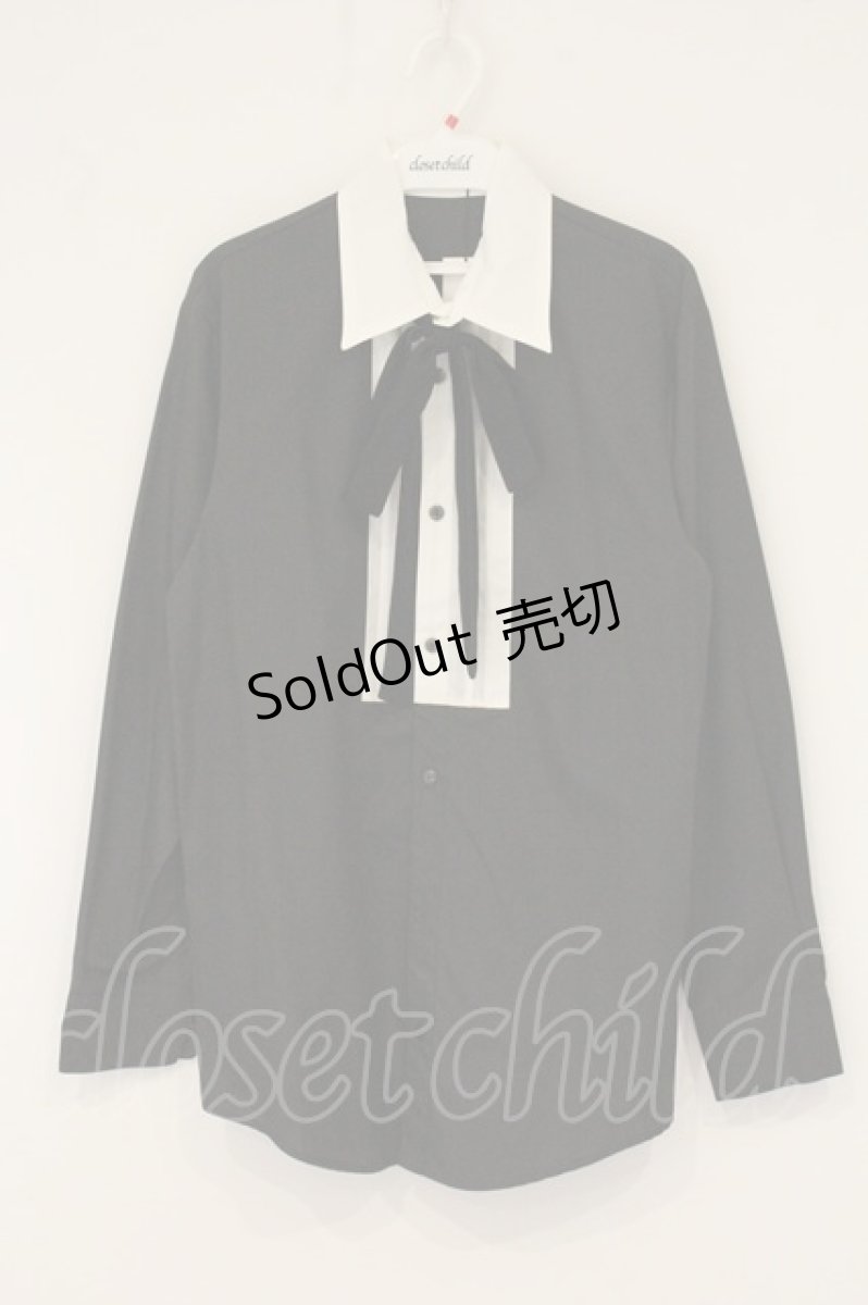 画像1: MILKBOY / TUCKED RIBBON シャツ F ブラックｘホワイト O-26-06-08-047-MB-BL-YM-OS (1)