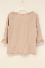画像4: PINK HOUSE / 袖2色フリル五分袖トップス  ピンク O-26-06-08-005-LO-TO-IG-OS (4)