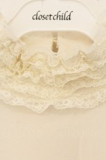 画像2: PINK HOUSE / レースハイネックカットソー 3(M) オフシロ O-26-06-08-006-LO-TO-IG-OS (2)