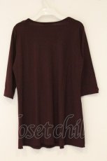 画像4: PINK HOUSE / リボン配色カットソーチュニック  ワイン O-26-06-08-069-LO-TO-IG-OS (4)