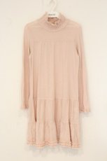 画像1: PINK HOUSE / シャーリングネックティアードカットワンピース  ピンク O-26-06-08-014-LO-OP-IG-OS (1)