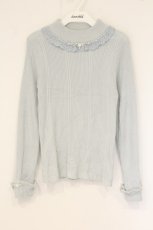 画像1: axes femme / バラボトルネックリブニットプルオーバー M サックス O-26-06-08-018-AX-TO-IG-OS (1)