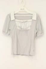画像1: evelyn / ダブルリボンリブトップス  ライトグレー O-26-06-09-032-LO-TO-IG-OS (1)