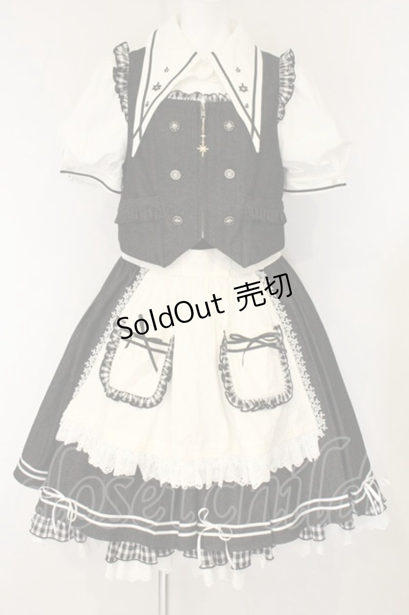 画像1: Hoshibako Works / 東方Project ×HoshibakoWorks　霧雨魔理沙　セットアップワンピース M クロ×シロ O-26-06-09-038-LO-OP-OW-OS (1)
