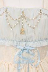 画像2: ALICE and the PIRATES / ギャザーシフォンジャンパースカート  キナリ×サックス O-26-06-09-045-PA-OP-OW-OS (2)