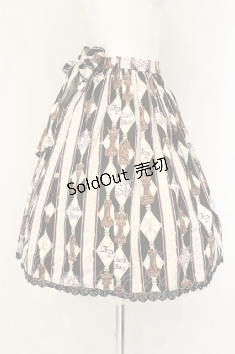 画像3: ALICE and the PIRATES / Misty Night Royal game柄スカート  クロ O-26-06-09-049-PA-SK-IG-OS (3)
