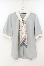 画像1: an another angelus / ロゴラインスカーフ付き5分袖シャツ F ミントグレー O-26-06-09-1017-CA-OP-OW-OS (1)