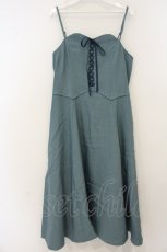 画像1: an another angelus / フロントレースアップコルセットキャミワンピース F ブルーグリーン O-26-06-09-1023-CA-OP-OW-OS (1)