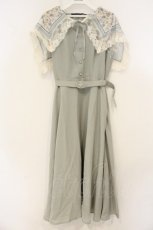 画像1: an another angelus / スカーフリメイク衿付きロングワンピース F ミント O-26-06-09-1048-CA-OP-OW-OS (1)
