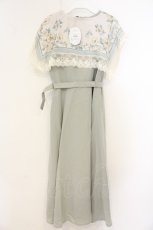 画像2: an another angelus / スカーフリメイク衿付きロングワンピース F ミント O-26-06-09-1048-CA-OP-OW-OS (2)