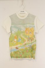 画像1: Jane Marple / 水彩童話柄Tシャツ M オフシロ×イエロー系 O-26-06-09-054-JM-TS-IG-OS (1)