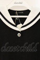 画像2: Jane Marple / セーラーカラーのTシャツ M クロ×シロ O-26-06-09-055-JM-TS-IG-OS (2)