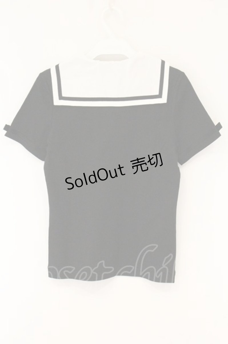 画像4: Jane Marple / セーラーカラーのTシャツ M クロ×シロ O-26-06-09-055-JM-TS-IG-OS (4)