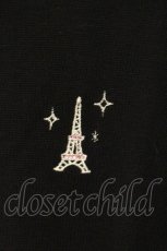 画像2: Emily Temple cute / エッフェル塔刺繍カーデイガン  クロ O-26-06-09-056-ET-TO-IG-OS (2)