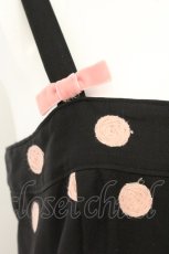 画像2: Emily Temple cute / ドット刺繍キャミソールワンピース  クロ×ピンク O-26-06-09-061-ET-OP-IG-OS (2)