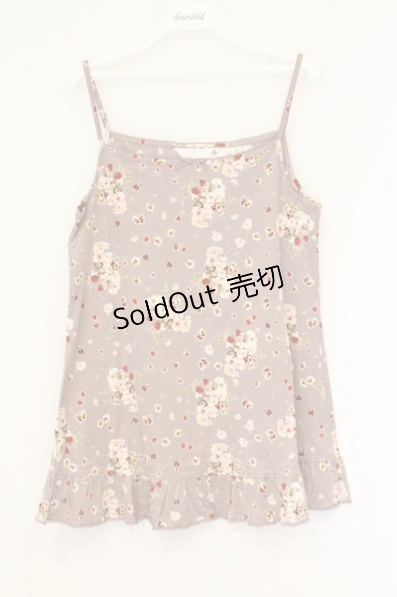 画像1: PINK HOUSE / フルールミニョンカットソーキャミソール  パープル O-26-06-09-008-LO-TO-IG-OS (1)