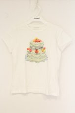 画像1: Jane Marple / ケーキプリントのTシャツ M シロ O-26-06-09-077-JM-TO-IG-OS (1)