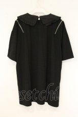 画像3: LISTEN FLAVOR / リボンタイ フリル襟ショルダージップトップス  クロ O-26-06-09-081-PU-TO-IG-OS (3)