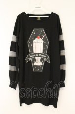 画像1: LISTEN FLAVOR / 天国のミルクシェイク シースルー袖ボーダーカットソー  ブラック O-26-06-09-085-PU-TO-IG-OS (1)