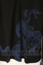 画像2: Qutie Frash / 和柄クロスインナーT L ブラック×ブルー O-26-06-09-093-QU-TO-OW-OS (2)