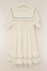 画像4: NIBBLE POISON / クロス刺繍セーラーミニワンピース M シロ O-26-06-09-096-LO-OP-OW-OS (4)