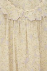 画像2: Franche Lippee / うじゃうじゃねこ柄裾スカラップワンピース  ラベンダー×アイボリー O-26-06-09-106-LO-OP-IG-OS (2)