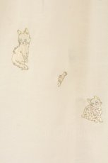 画像2: Franche Lippee / 魚とねこ半袖ブラウス M ミルク O-26-06-09-108-LO-BL-IG-OS (2)