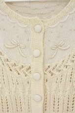 画像2: Franche Lippee / パンダ刺繍ニットカーディガン  アイボリー O-26-06-09-110-LO-TO-IG-OS (2)