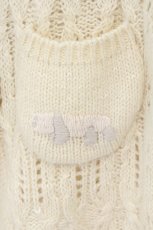 画像3: Franche Lippee / パンダ刺繍ニットカーディガン  アイボリー O-26-06-09-110-LO-TO-IG-OS (3)