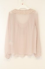 画像3: Franche Lippee / ファーぽんぽんシフォンプルブラウス M ピンクベージュ O-26-06-09-112-LO-BL-IG-OS (3)