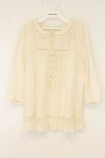 画像1: Franche Lippee / キルトヨークブラウス  アイボリー O-26-06-09-113-LO-BL-IG-OS (1)