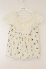 画像1: Franche Lippee / ピクニック柄ノースリーブトップス  オフシロ O-26-06-09-115-LO-TO-IG-OS (1)