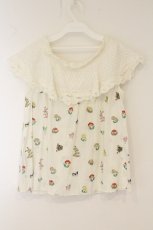 画像3: Franche Lippee / ピクニック柄ノースリーブトップス  オフシロ O-26-06-09-115-LO-TO-IG-OS (3)