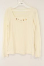 画像1: Franche Lippee / 秋の刺繍入りカットソー M アイボリー O-26-06-09-116-LO-TO-IG-OS (1)